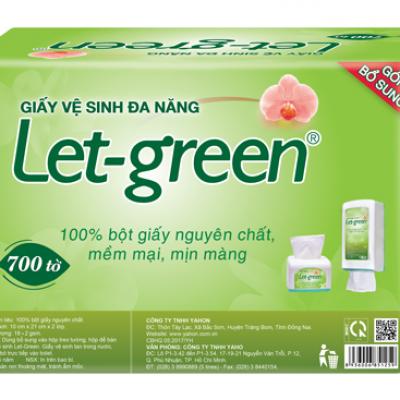 Giấy vệ sinh đa năng Let-Green 10x21cm 700 tờ
