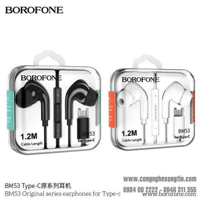 Tai nghe nhét tai có dây kèm mic Borofone BM53 zắc Lightning